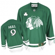 Bobby Hull Jersey Reebok Chicago Blackhawks 9 Premier Green St Pattys Day Man NHL Jersey