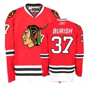 Adam Burish Jersey Youth Reebok Chicago Blackhawks 37 Premier Red Home NHL Jersey