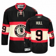 Bobby Hull Jersey Youth Reebok Chicago Blackhawks 9 Authentic Black New Third NHL Jersey