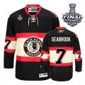 Brent Seabrook Jersey Reebok Chicago Blackhawks 7 Premier Black New Third Man With 2013 Stanley Cup Finals NHL Jersey