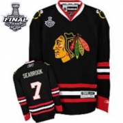 Brent Seabrook Jersey Reebok Chicago Blackhawks 7 Authentic Black Man With 2013 Stanley Cup Finals NHL Jersey