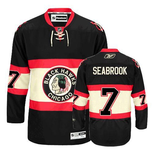 Brent Seabrook Jersey Reebok Chicago Blackhawks 7 Premier Black New Third Man NHL Jersey
