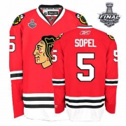 Brent Sopel Jersey Reebok Chicago Blackhawks 5 Premier Red Home Man With 2013 Stanley Cup Finals NHL Jersey