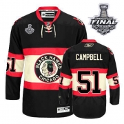 Brian Campbell Jersey Reebok Chicago Blackhawks 51 Premier Black New Third Man With 2013 Stanley Cup Finals NHL Jersey