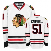 Brian Campbell Jersey Reebok Chicago Blackhawks 51 Authentic White Man NHL Jersey