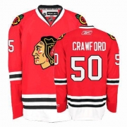 Corey Crawford Jersey Reebok Chicago Blackhawks 50 Red Premier NHL Jersey