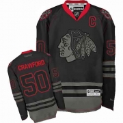 Corey Crawford Jersey Reebok Chicago Blackhawks 50 Black Ice Premier NHL Jersey