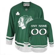 Customized Jersey Reebok Chicago Blackhawks Green St Pattys Day Authentic Man NHL Jersey