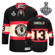 Dan Carcillo Jersey Reebok Chicago Blackhawks 13 Black New Third Authentic With 2013 Stanley Cup Finals NHL Jersey