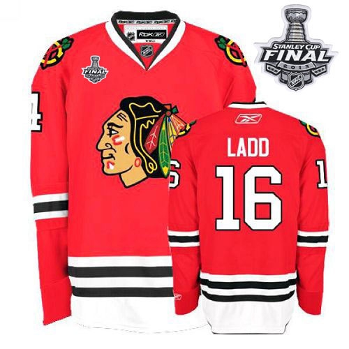 Andrew Ladd Jersey Reebok Chicago Blackhawks 16 Premier Red Home Man With 2013 Stanley Cup Finals NHL Jersey
