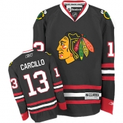 Dan Carcillo Jersey Reebok Chicago Blackhawks 13 Black Premier NHL Jersey