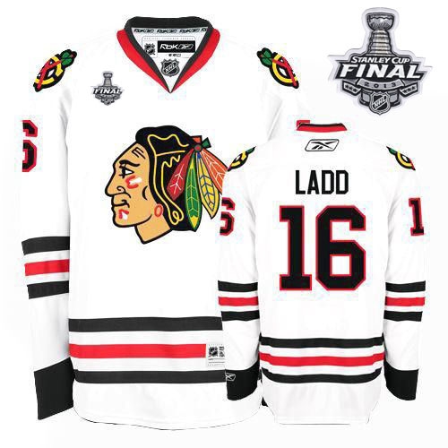 Andrew Ladd Jersey Reebok Chicago Blackhawks 16 Authentic White Man With 2013 Stanley Cup Finals NHL Jersey