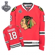 Denis Savard Jersey Reebok Chicago Blackhawks 18 Red Home Authentic With 2013 Stanley Cup Finals NHL Jersey