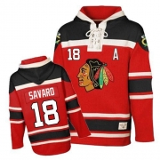 Denis Savard Jersey Old Time Hockey Chicago Blackhawks 18 Red Sawyer Hooded Sweatshirt Authentic NHL Jersey