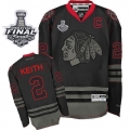Duncan Keith Jersey Reebok Chicago Blackhawks 2 Black Ice Premier With 2013 Stanley Cup Finals NHL Jersey