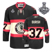 Adam Burish Jersey Youth Reebok Chicago Blackhawks 37 Premier Black New Third With 2013 Stanley Cup Finals NHL Jersey