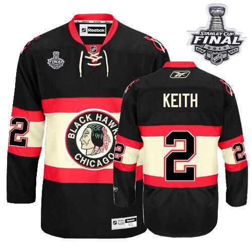 Duncan Keith Jersey Youth Reebok Chicago Blackhawks 2 Premier Black New Third With 2013 Stanley Cup Finals NHL Jersey
