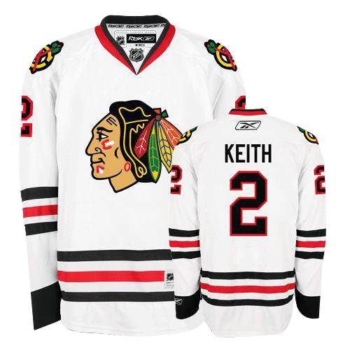 Duncan Keith Jersey Youth Reebok Chicago Blackhawks 2 Premier White NHL Jersey