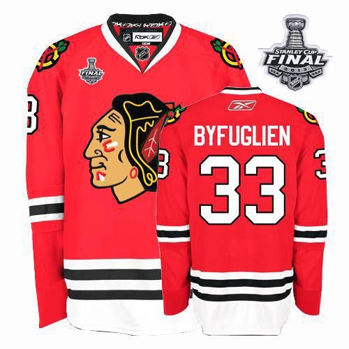 Dustin Byfuglien Jersey Reebok Chicago Blackhawks 33 Premier Red Home Man With 2013 Stanley Cup Finals NHL Jersey