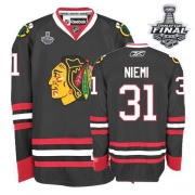 Antti Niemi Jersey Reebok Chicago Blackhawks 31 Premier Black Man With 2013 Stanley Cup Finals NHL Jersey