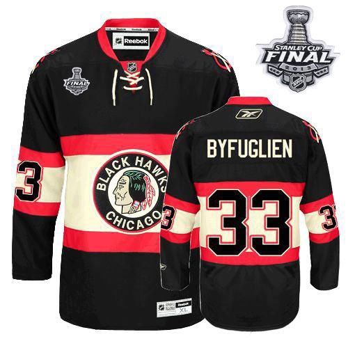 Dustin Byfuglien Jersey Reebok Chicago Blackhawks 33 Authentic Black New Third Man With 2013 Stanley Cup Finals NHL Jersey