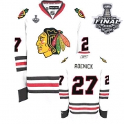 Jeremy Roenick Jersey Reebok Chicago Blackhawks 27 Authentic White Man With 2013 Stanley Cup Finals NHL Jersey