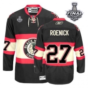 Jeremy Roenick Jersey Reebok Chicago Blackhawks 27 Authentic Black New Third Man With 2013 Stanley Cup Finals NHL Jersey