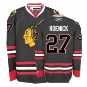 Jeremy Roenick Jersey Reebok Chicago Blackhawks 27 Authentic Black Man NHL Jersey
