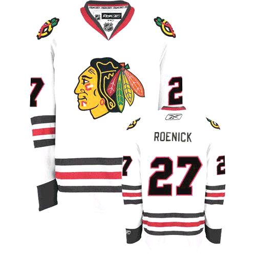 Jeremy Roenick Jersey Reebok Chicago Blackhawks 27 Premier White Man NHL Jersey