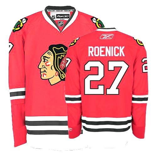 Jeremy Roenick Jersey Reebok Chicago Blackhawks 27 Authentic Red Home Man NHL Jersey