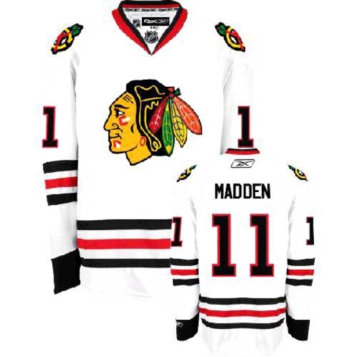 John Madden Jersey Reebok Chicago Blackhawks 11 Premier White Man NHL Jersey