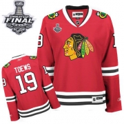Jonathan Toews Jersey Reebok Chicago Blackhawks 19 Red Women Home Authentic With 2013 Stanley Cup Finals NHL Jersey