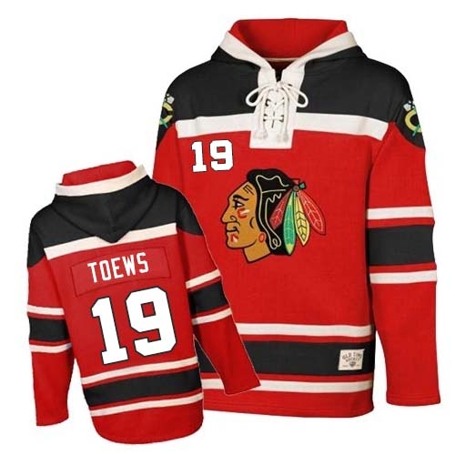 Jonathan Toews Jersey Reebok Chicago Blackhawks 19 Red Sawyer Hooded Sweatshirt Premier NHL Jersey