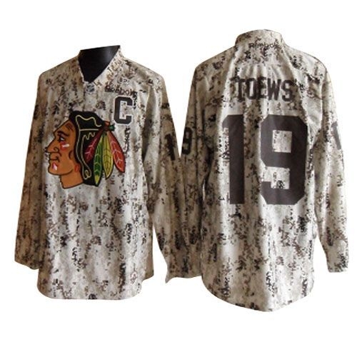Jonathan Toews Jersey Reebok Chicago Blackhawks 19 Camouflage Authentic NHL Jersey
