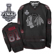 Marian Hossa Jersey Reebok Chicago Blackhawks 81 Black Accelerator Authentic With 2013 Stanley Cup Finals NHL Jersey
