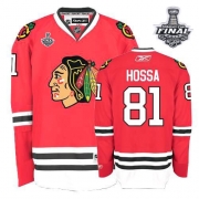Marian Hossa Jersey Youth Reebok Chicago Blackhawks 81 Authentic Black With 2013 Stanley Cup Finals NHL Jersey