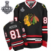 Marian Hossa Jersey Reebok Chicago Blackhawks 81 Authentic Black Man With 2013 Stanley Cup Finals NHL Jersey