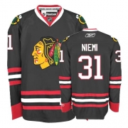 Antti Niemi Jersey Reebok Chicago Blackhawks 31 Authentic Black Man NHL Jersey