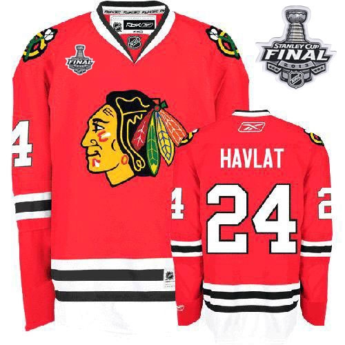 Martin Havlat Jersey Reebok Chicago Blackhawks 24 Authentic Red Man With 2013 Stanley Cup Finals NHL Jersey