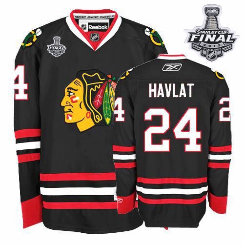 Martin Havlat Jersey Reebok Chicago Blackhawks 24 Authentic Black Man With 2013 Stanley Cup Finals NHL Jersey