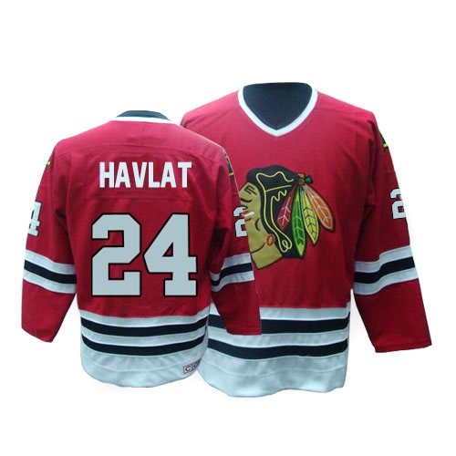 Martin Havlat Jersey CCM Chicago Blackhawks 24 Red Throwback Authentic NHL Jersey