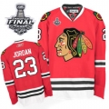 Michael Jordan Jersey Reebok Chicago Blackhawks 23 Premier Red Man With 2013 Stanley Cup Finals NHL Jersey