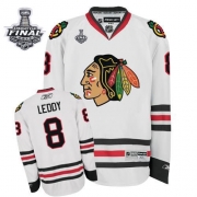 Nick Leddy Jersey Youth Reebok Chicago Blackhawks 8 White Premier With 2013 Stanley Cup Finals NHL Jersey