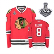 Nick Leddy Jersey Reebok Chicago Blackhawks 8 Red Home Premier With 2013 Stanley Cup Finals NHL Jersey