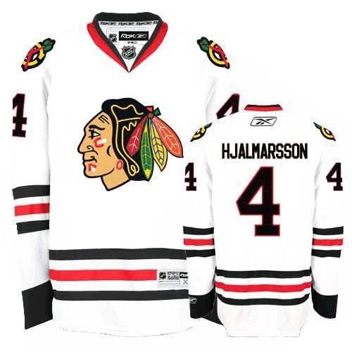 Niklas Hjalmarsson Jersey Reebok Chicago Blackhawks 4 Premier White Man NHL Jersey
