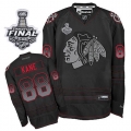 Patrick Kane Jersey Reebok Chicago Blackhawks 88 Black Accelerator Premier With 2013 Stanley Cup Finals NHL Jersey