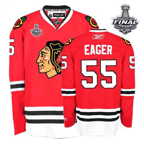 Ben Eager Jersey Reebok Chicago Blackhawks 55 Authentic Red Home Man With 2013 Stanley Cup Finals NHL Jersey