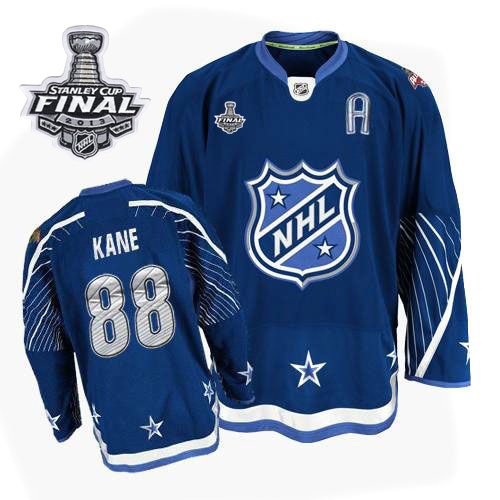 Patrick Kane Jersey Reebok Chicago Blackhawks 88 Authentic Dark Blue With 2013 Stanley Cup Finals NHL Jersey