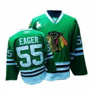 Ben Eager Jersey Reebok Chicago Blackhawks 55 Authentic Green Man NHL Jersey
