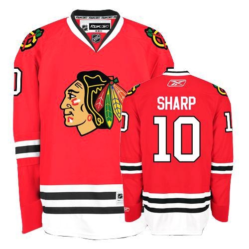 Patrick Sharp Jersey Reebok Chicago Blackhawks 10 Premier Red Home Man NHL Jersey
